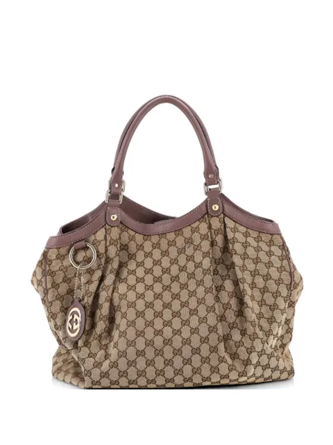 Gucci Pre-Owned tote Sukey GG grande de lona y piel