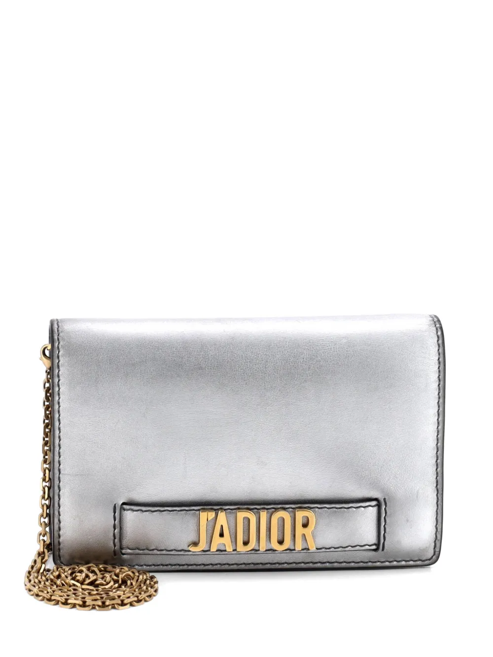 Christian Dior Pre-Owned J'Adior Wallet on Chain Leather crossbody bag - Effetto metallizzato