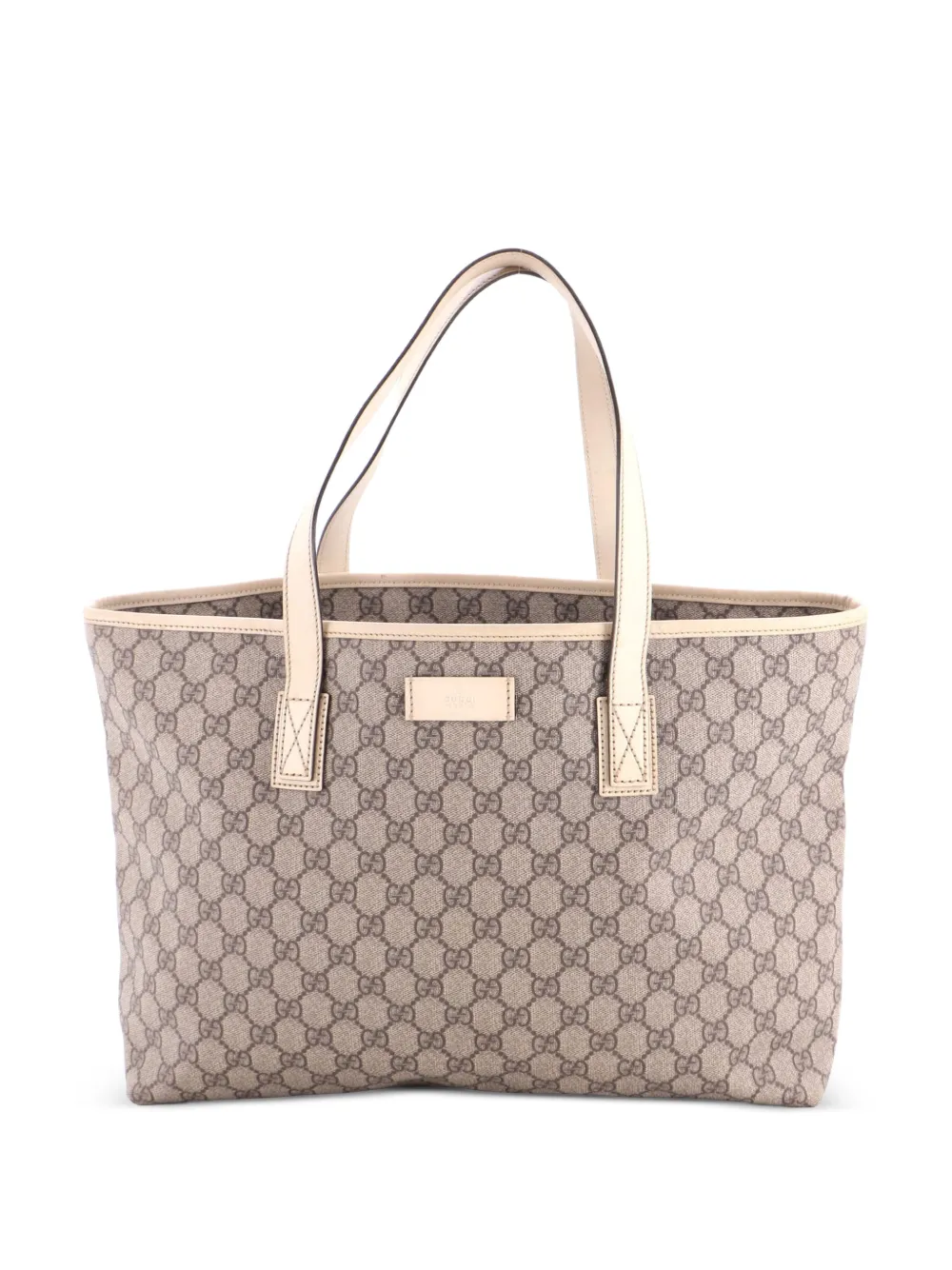 Gucci Pre-Owned Borsa tote Plus media in tela cerata GG e pelle - Marrone