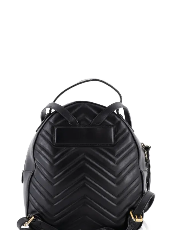 グッチGucci◆ GGマーモント マテラッセ レザー スモール バックパック Gucci Pre-Owned GGマーモント マテラッセ レザー スモール バック