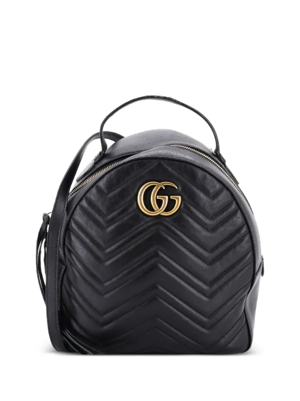 グッチGucci◆ GGマーモント マテラッセ レザー スモール バックパック Gucci Pre-Owned GGマーモント マテラッセ レザー スモール バック
