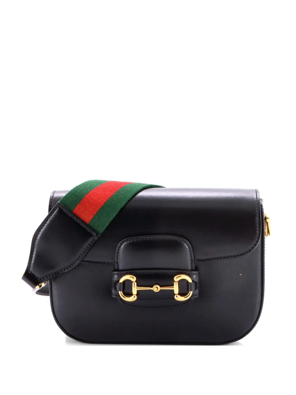 Gucci Pre-Owned Horsebit 1955 Shoulder Bag Leather Mini crossbody bag - Nero
