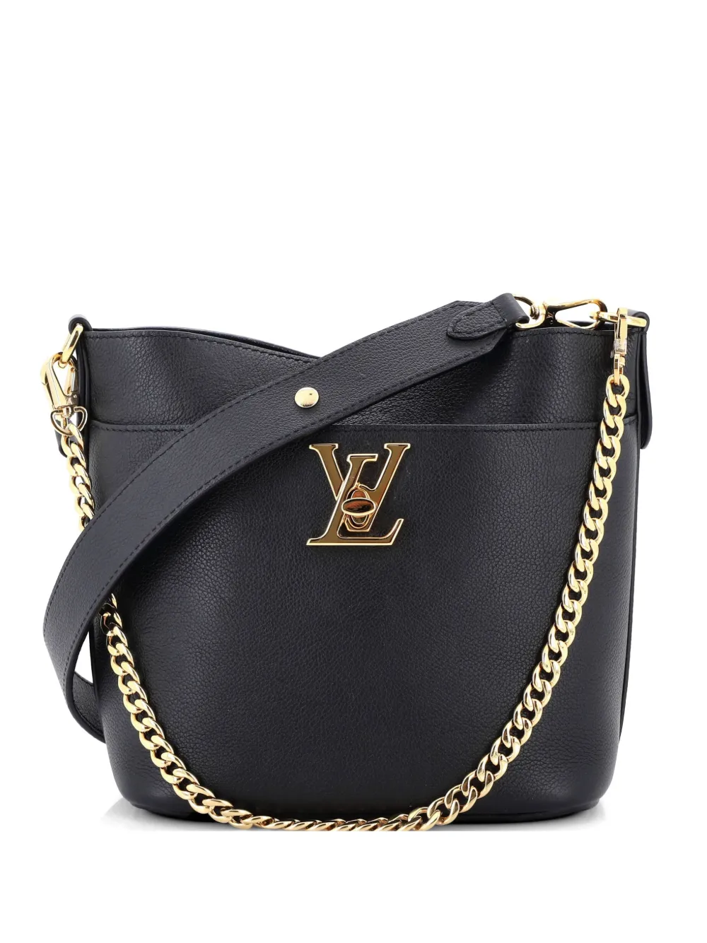 Louis Vuitton Pre-Owned Borsa a secchiello Lock and Walk in pelle - Nero