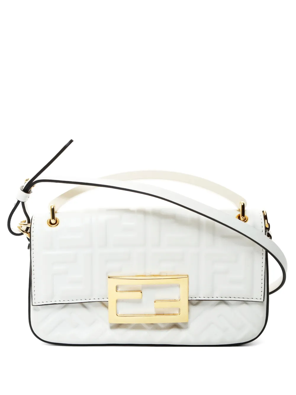 Fendi Pre-Owned 2015 mini Baguette shoulder bag - Bianco