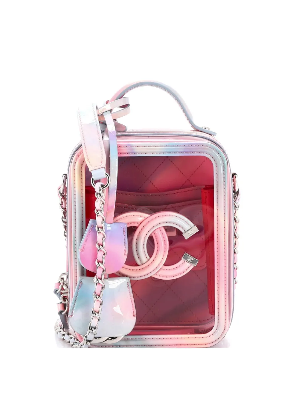 CHANEL Pre-Owned Filigree Vertical Vanity Case PVC with Lambskin crossbody bag - Mehrfarbig