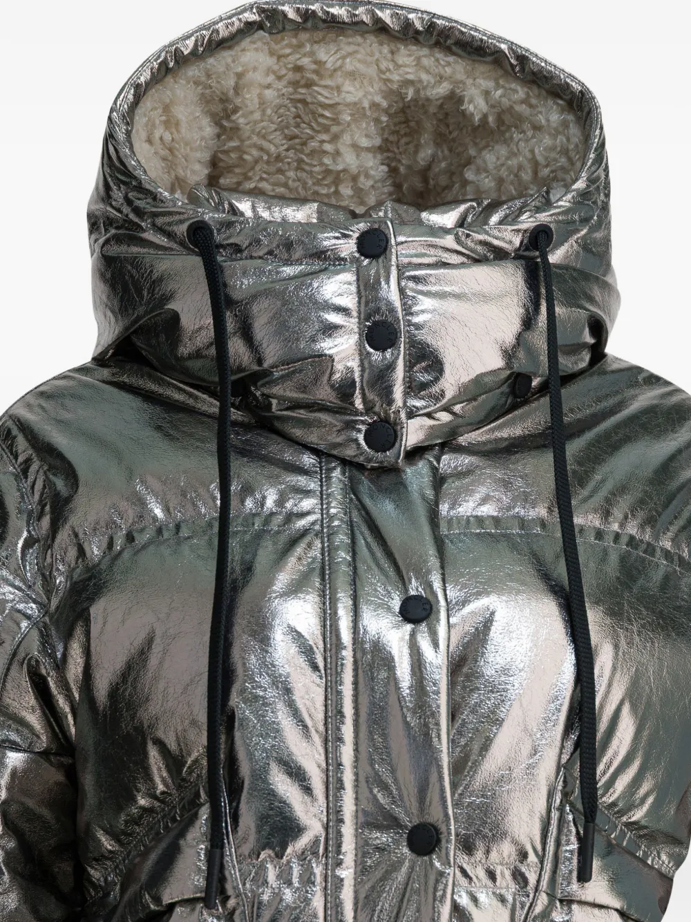 Moncler Grenoble Donsjack met capuchon Zilver