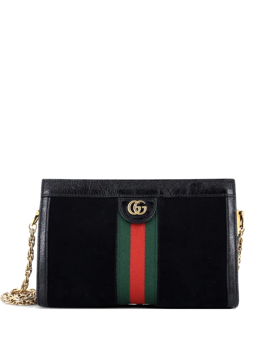 Gucci Pre-Owned Ophidia Chain Suede Small shoulder bag - Nero