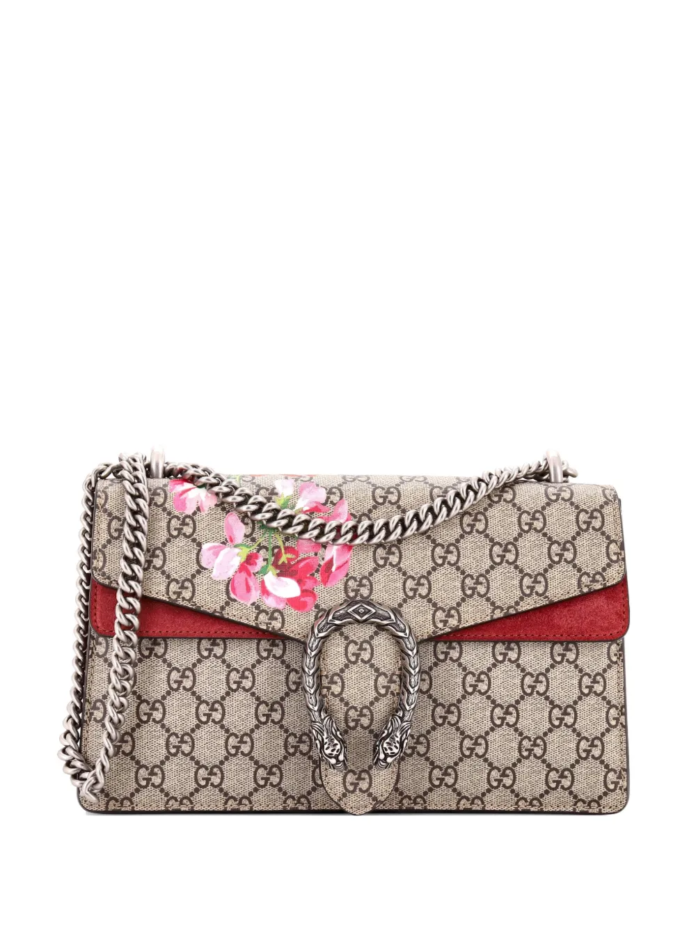Gucci Pre-Owned Dionysus Bag Blooms Print GG Coated Canvas Small shoulder bag - Marrone