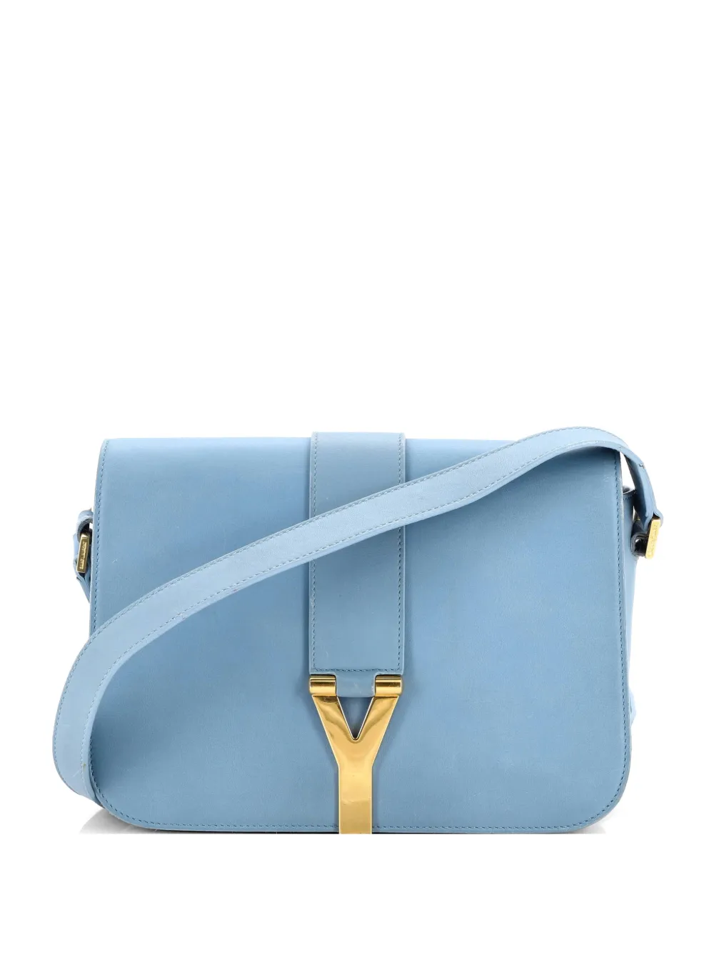 Saint Laurent Pre-Owned Chyc Flap Bag Leather Medium crossbody bag - Blu