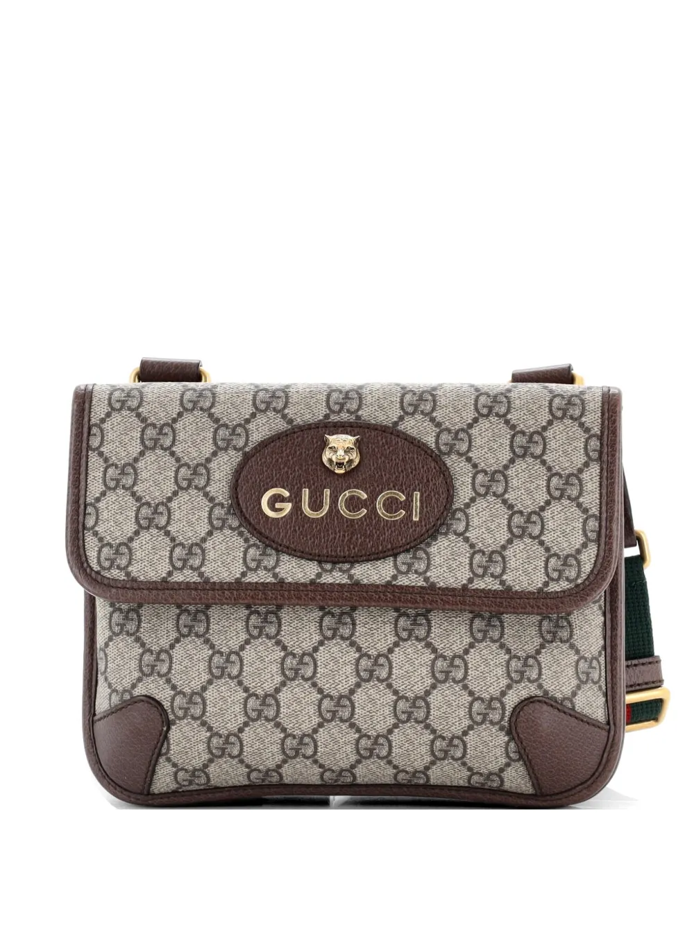 Gucci Pre-Owned Neo Vintage Flap Messenger GG Coated Canvas Small crossbody bag - Marrone