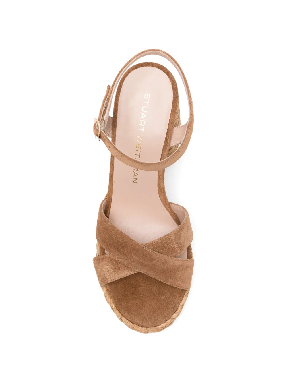 Stuart Weitzman Suède sandalen Beige