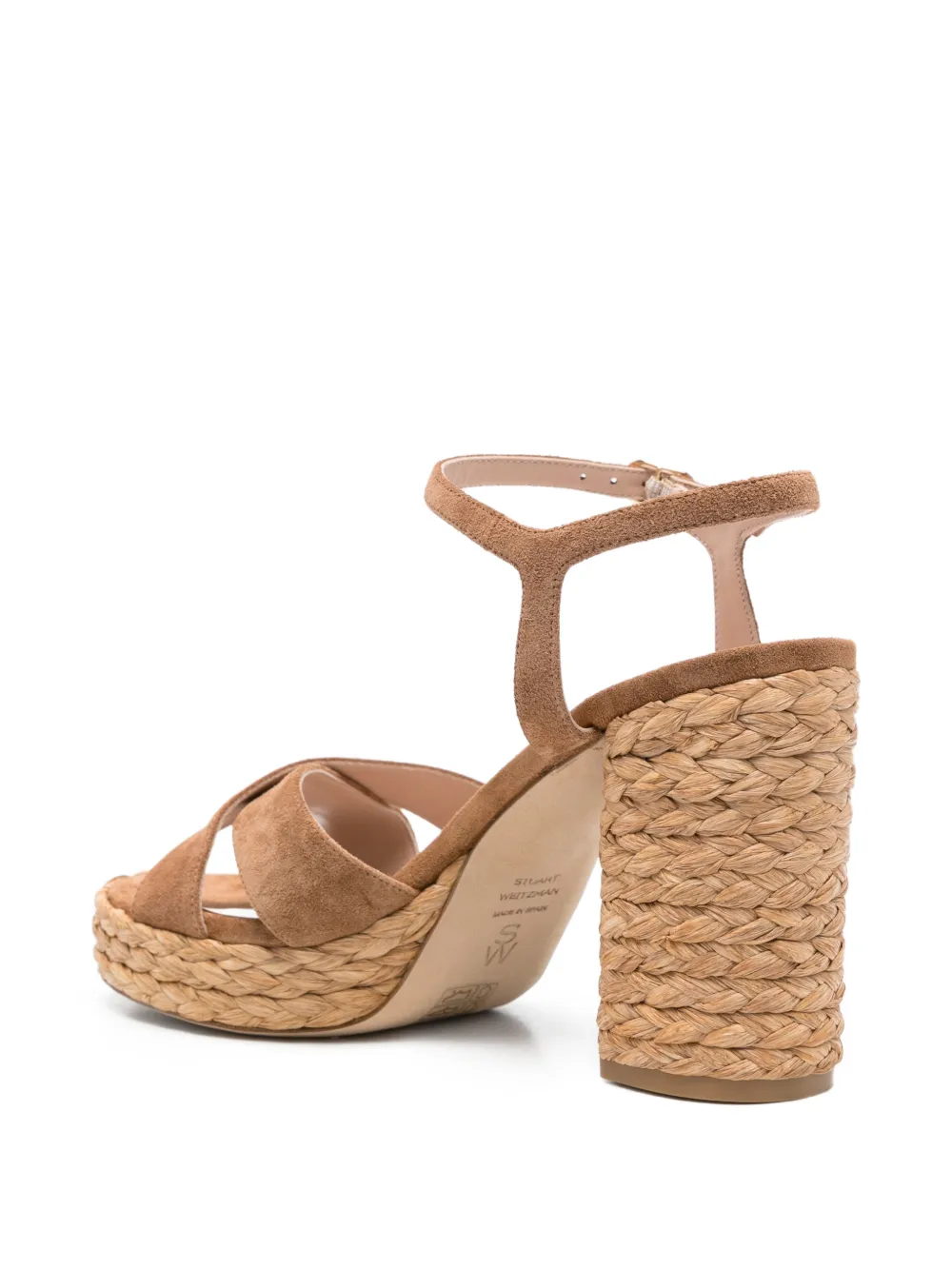 Stuart Weitzman Suède sandalen Beige