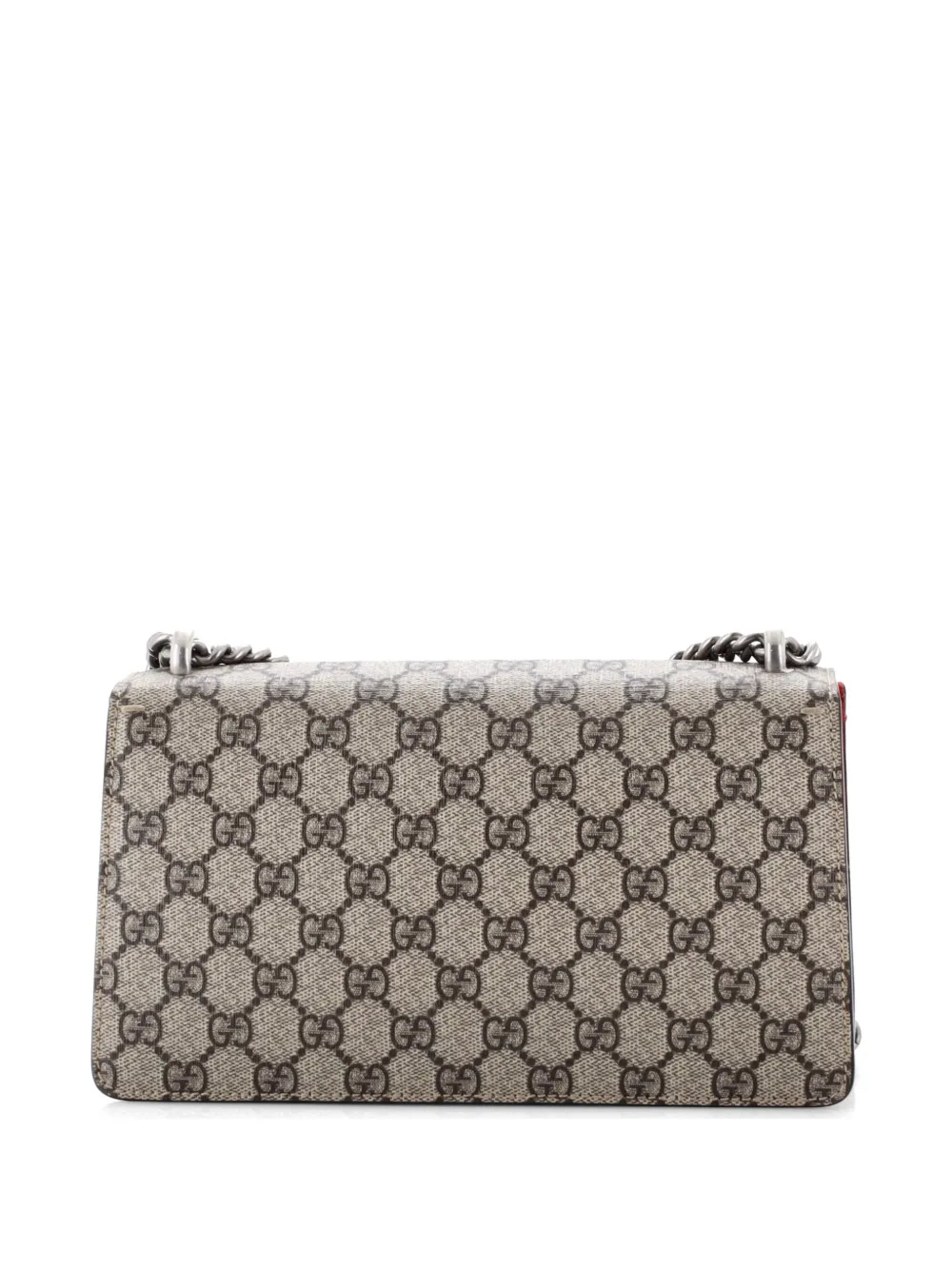  Gucci Pre-owned Dionysus Bag Gg Coated Canvas With Crystal Embellished Metal Small Shoulder Bag - Brown 