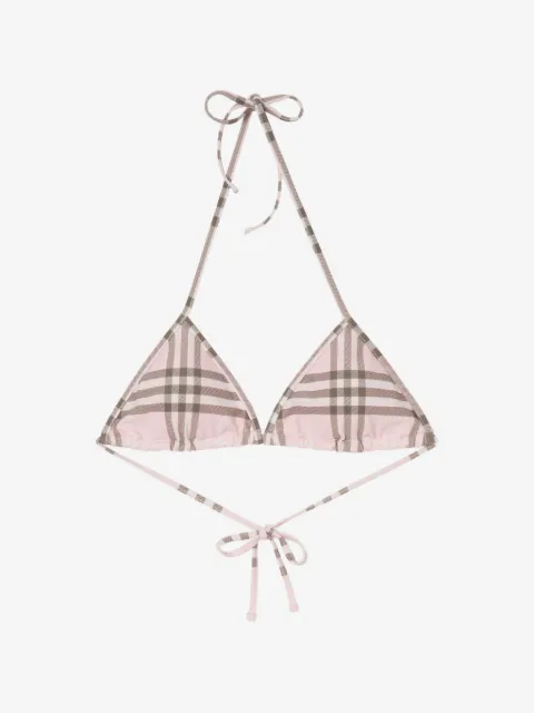 Burberry Sutiã de biquíni xadrez