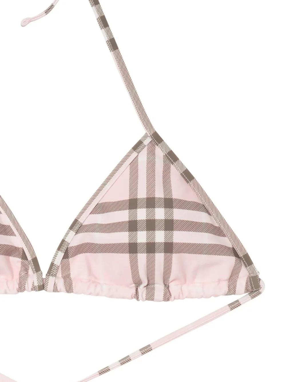 Burberry Geruite bikinitop Roze