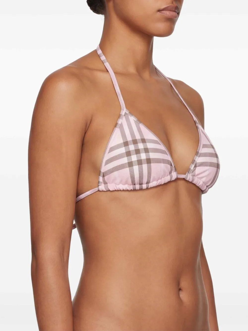 Burberry Geruite bikinitop Roze