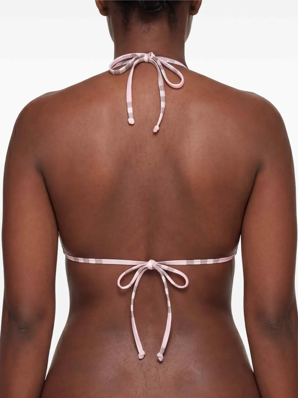 Burberry Geruite bikinitop Roze