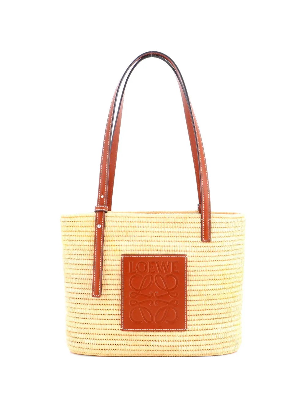 Loewe Pre-Owned Square Basket Woven Raffia Small tote bag - Toni neutri
