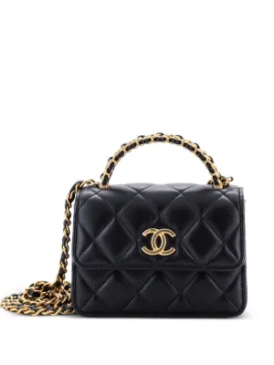 CHANEL Pre-Owned トップハンドル ココマーク フラップ クラッチオン