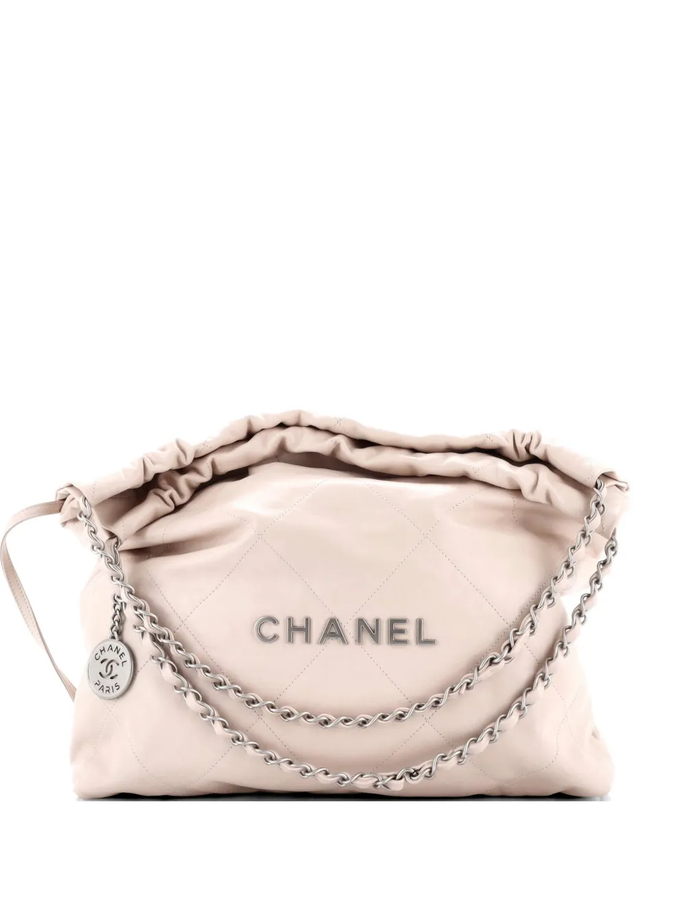 CHANEL Pre-Owned 22 Chain Quilted Calfskin Medium hobo bag - Toni neutri