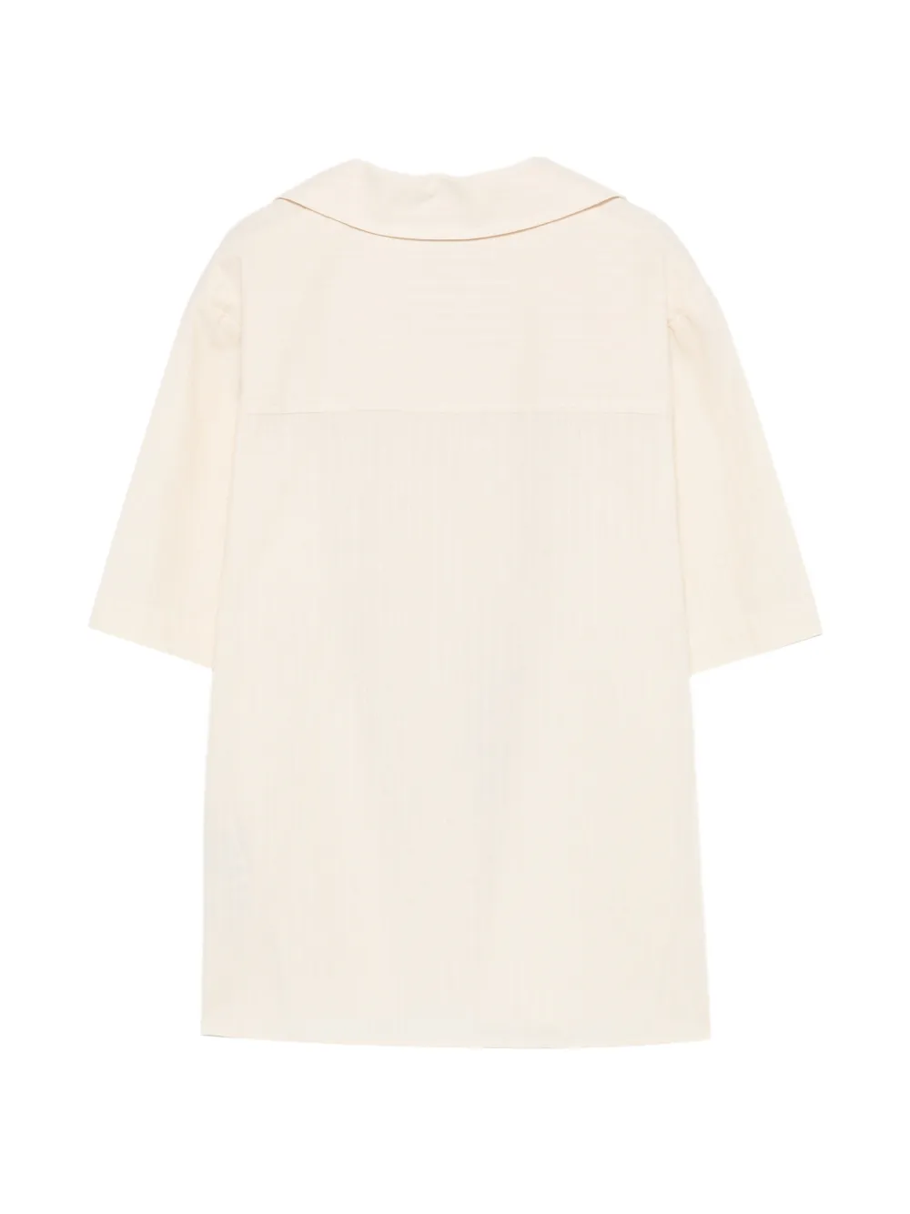 Stine Goya Blouse met kersenprint en krijtstreep Beige