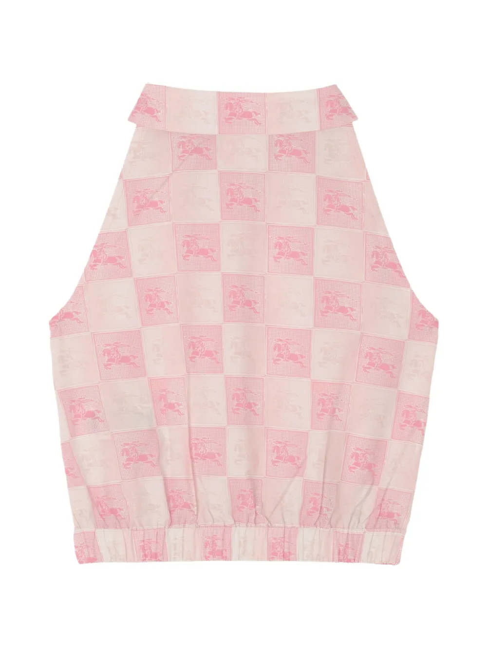 Burberry Kids Geruite katoenen shirt Roze