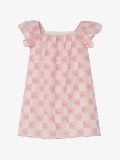 Burberry Kids vestido EKD con cuadros de ajedrez