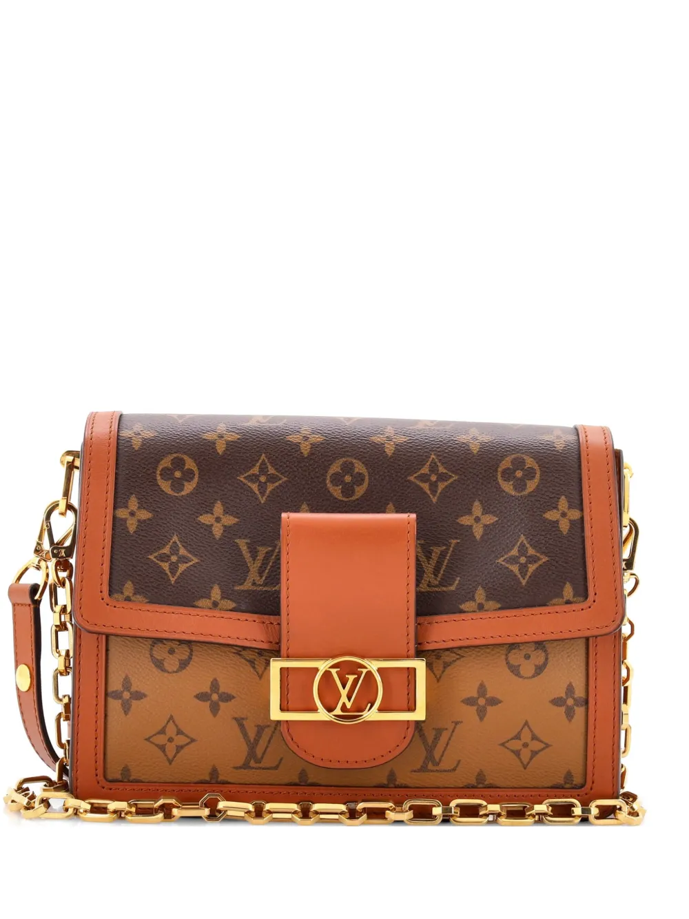 Louis Vuitton Pre-Owned Dauphine Reverse Monogram Canvas MM shoulder bag - Braun