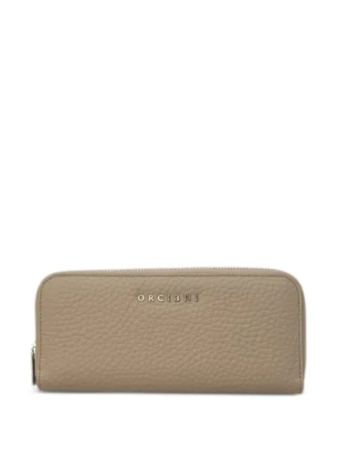Orciani zip-arond calf leather wallet