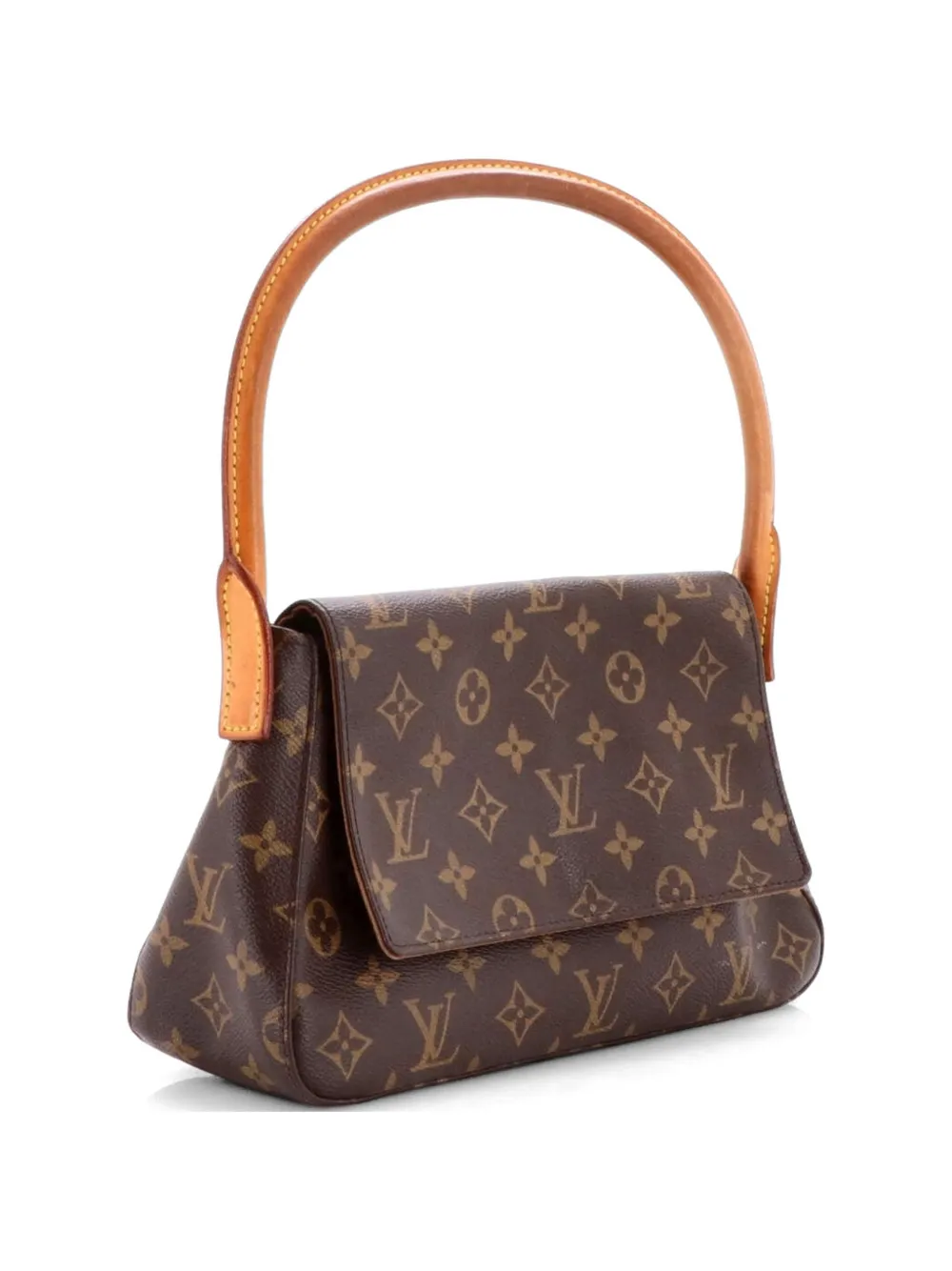 Louis Vuitton Pre-Owned Looping Handbag Monogram Canvas Mini satchel - Marrone