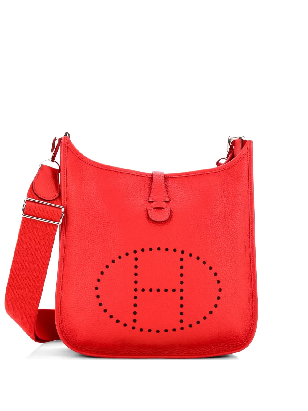 Hermès Pre-Owned Evelyne Bag Gen III Clemence PM crossbody bag - Rosso