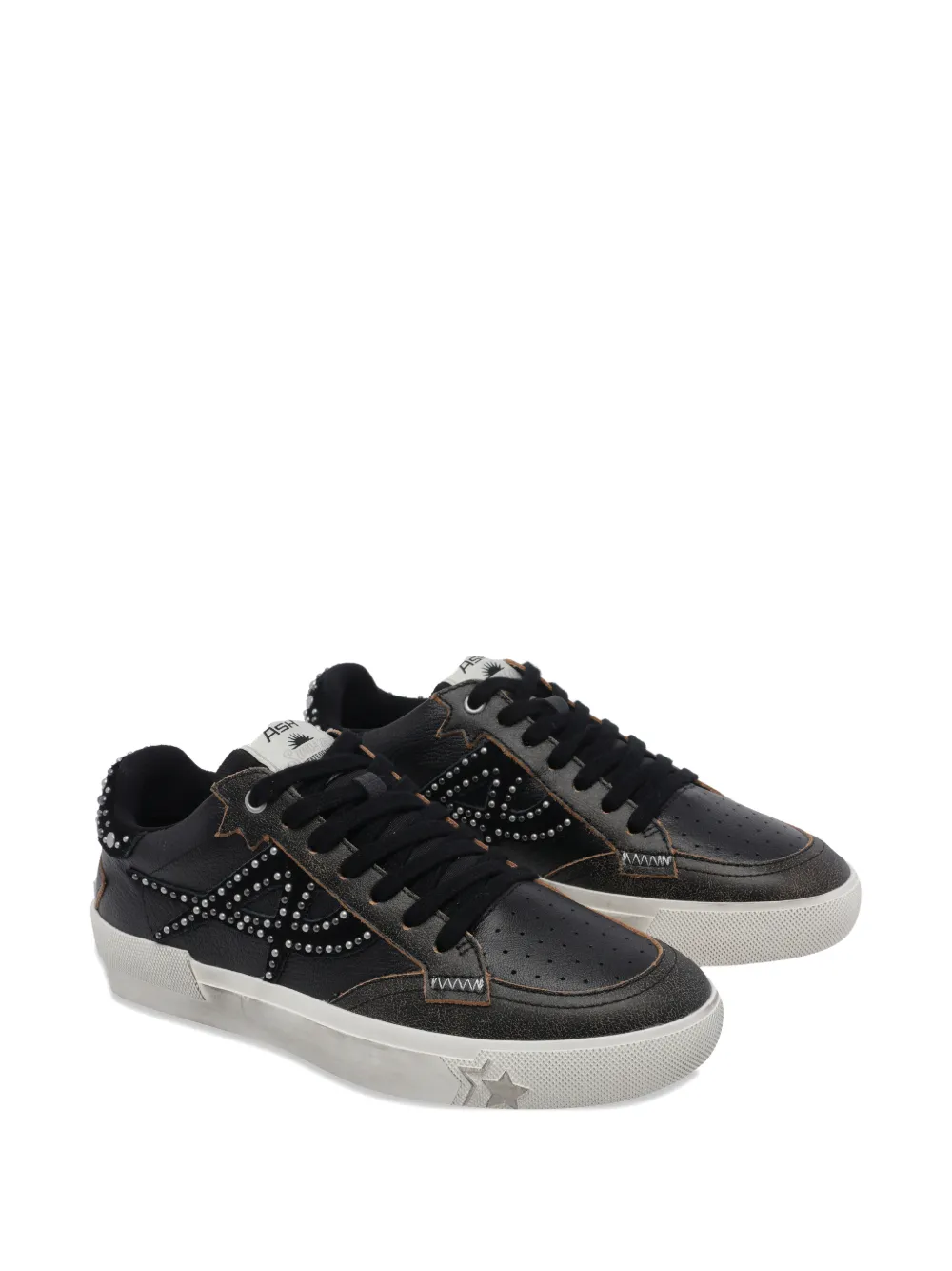 Ash Moonlight studded leather sneakers Zwart