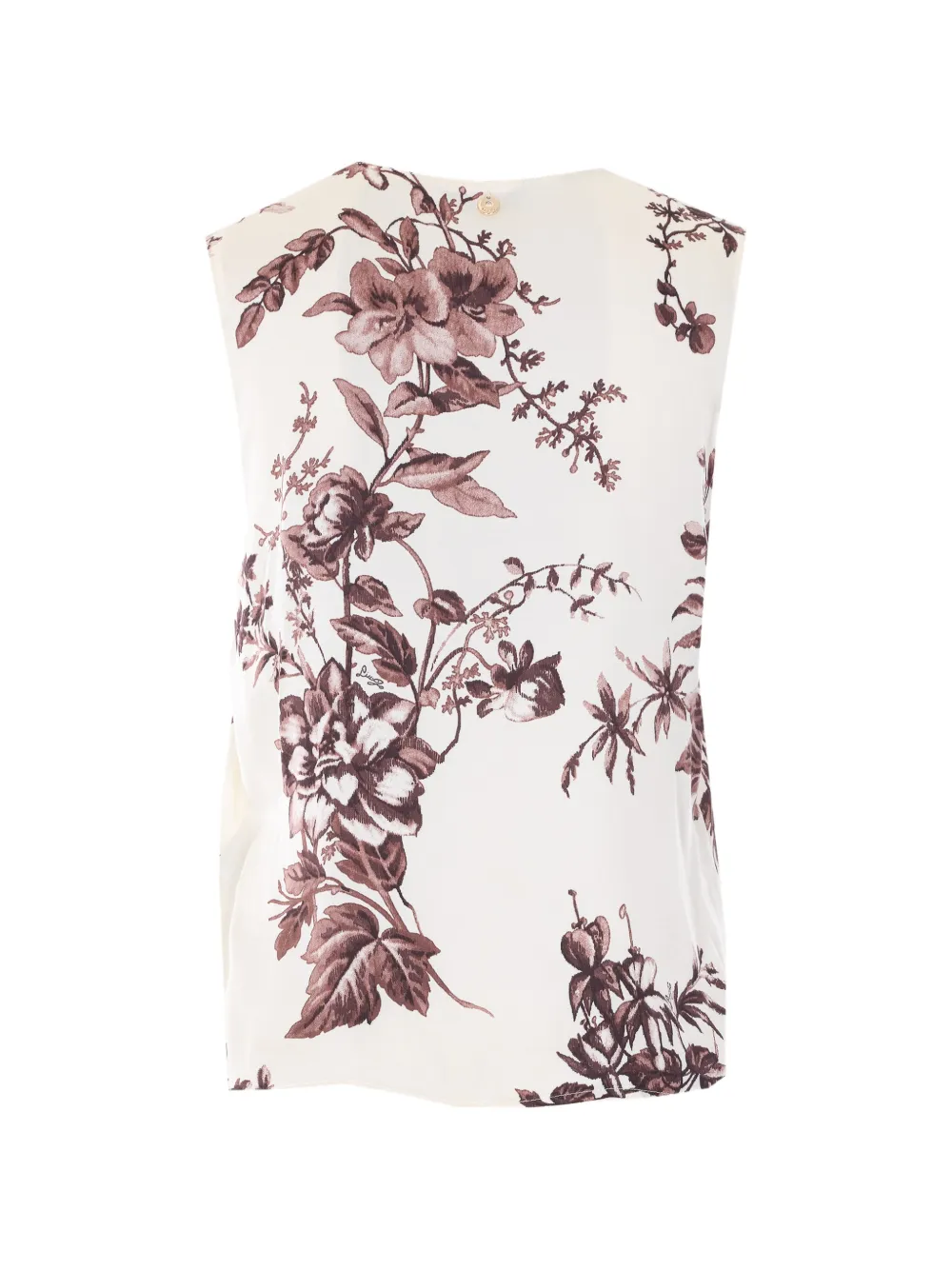 LIU JO Top met V-hals en bloemenprint Wit