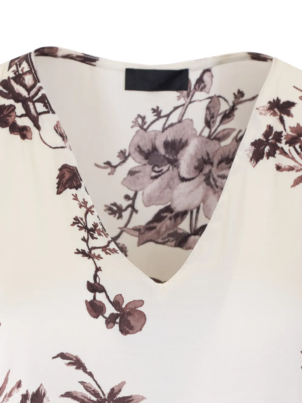 LIU JO Top met V-hals en bloemenprint Wit