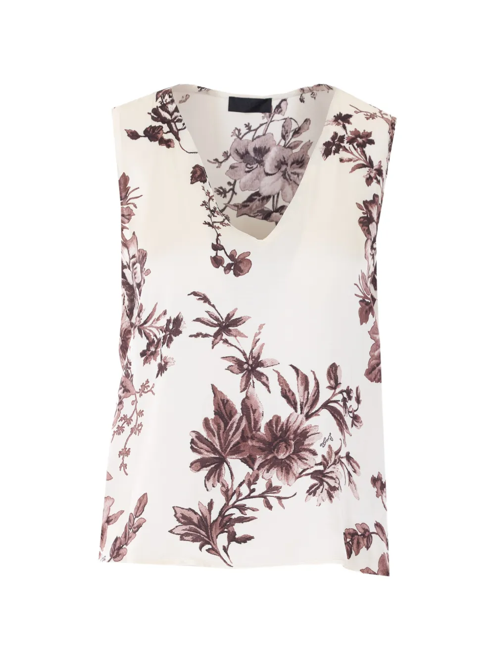 LIU JO V-neck floral-print top - Bianco