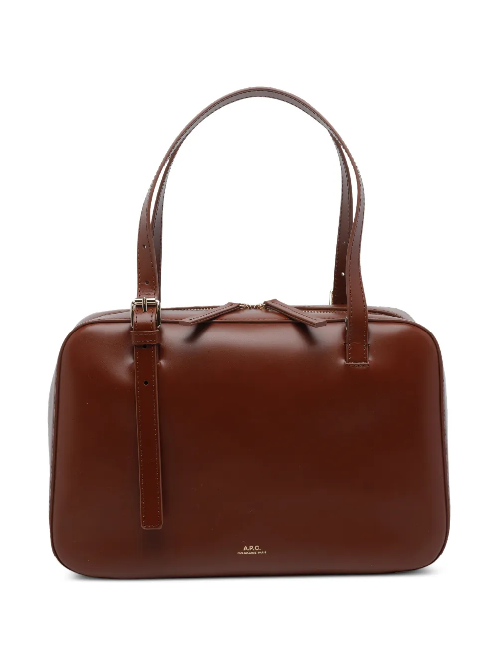 A.P.C. Virginnie Box zip shoulder bag - Marrone