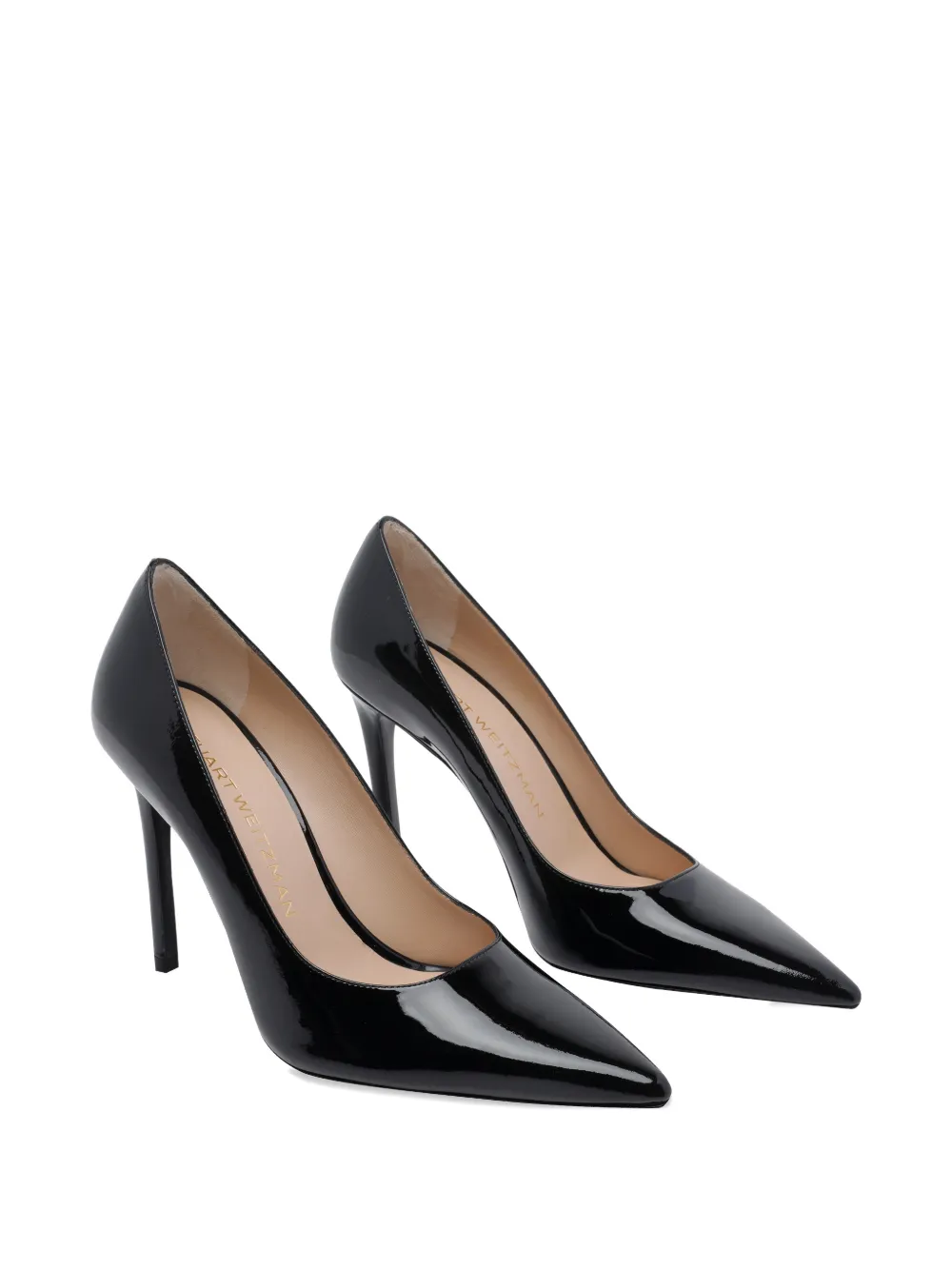 Stuart Weitzman Power 100 pumps met puntige neus Zwart