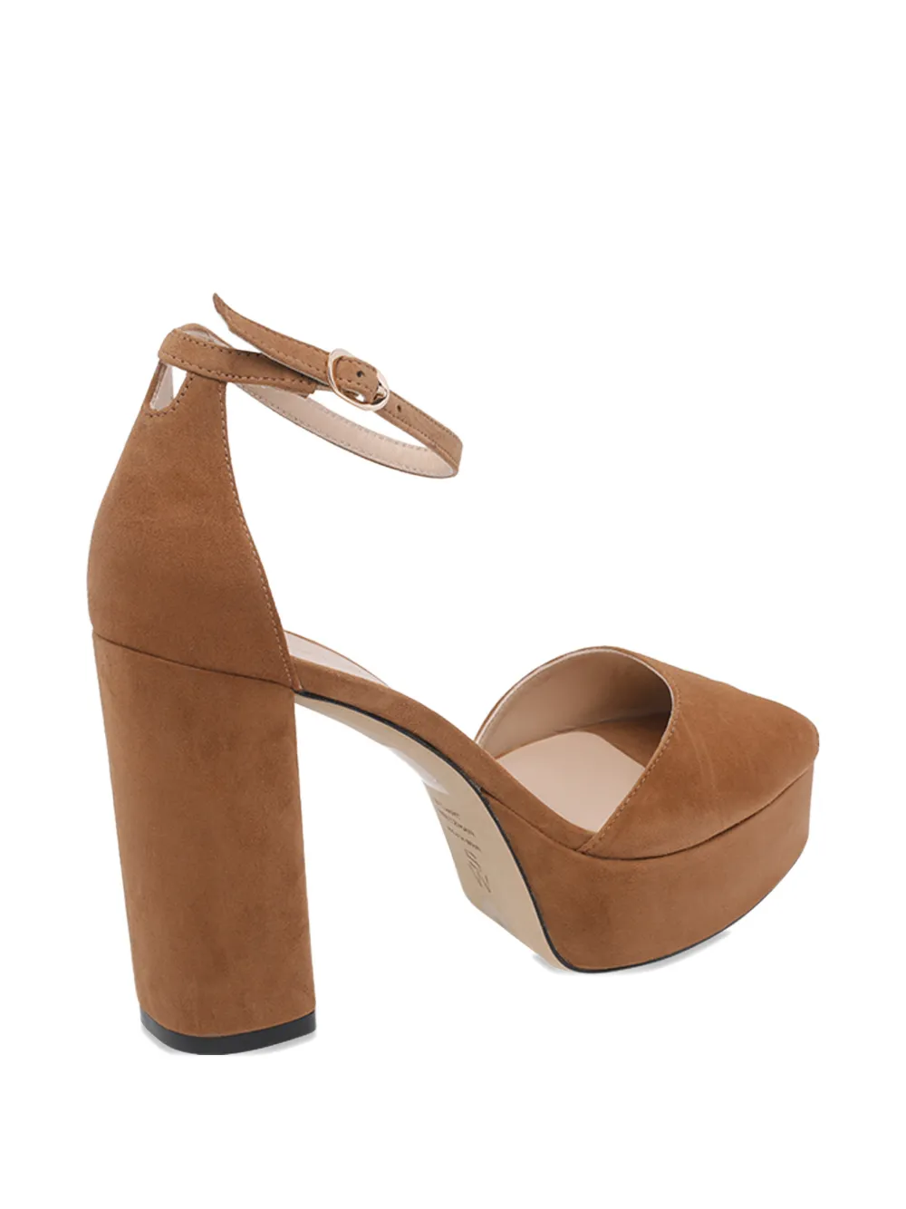 Stuart Weitzman platform ankle strap pumps Bruin