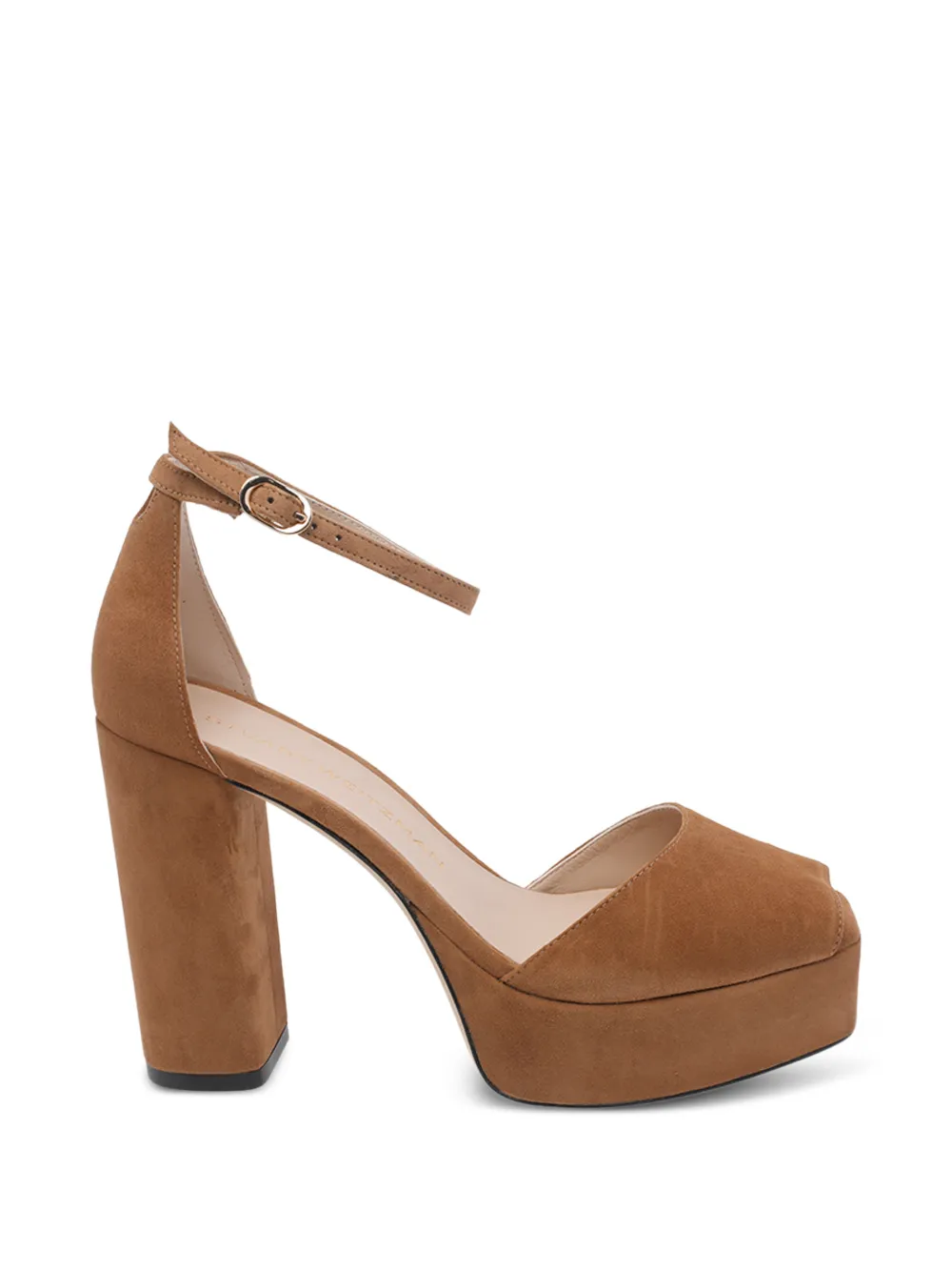 Stuart Weitzman platform ankle strap pumps - Marrone