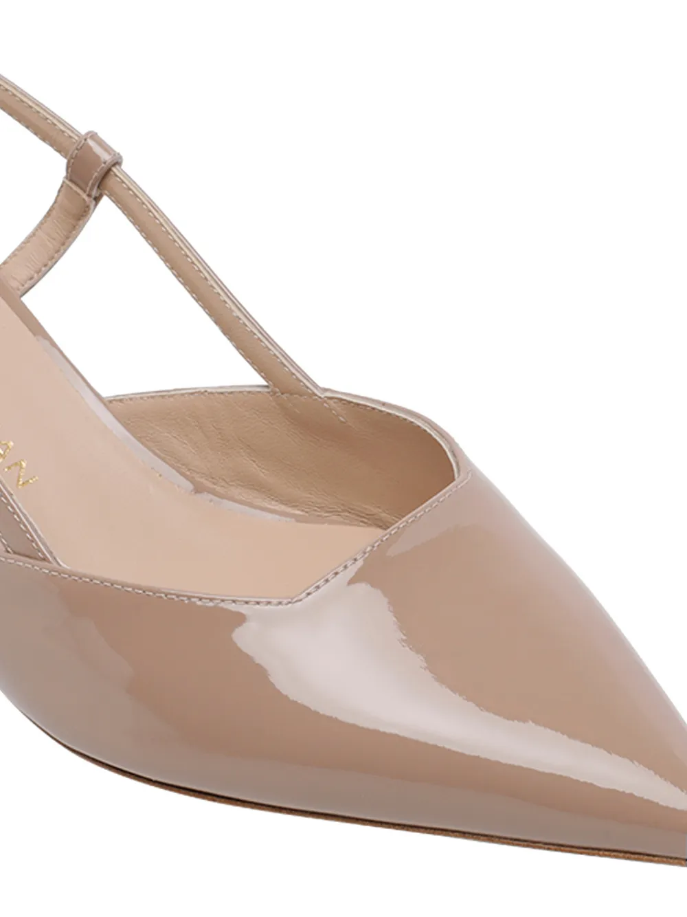 Stuart Weitzman Vinnie 50 leren pumps met gesp Beige