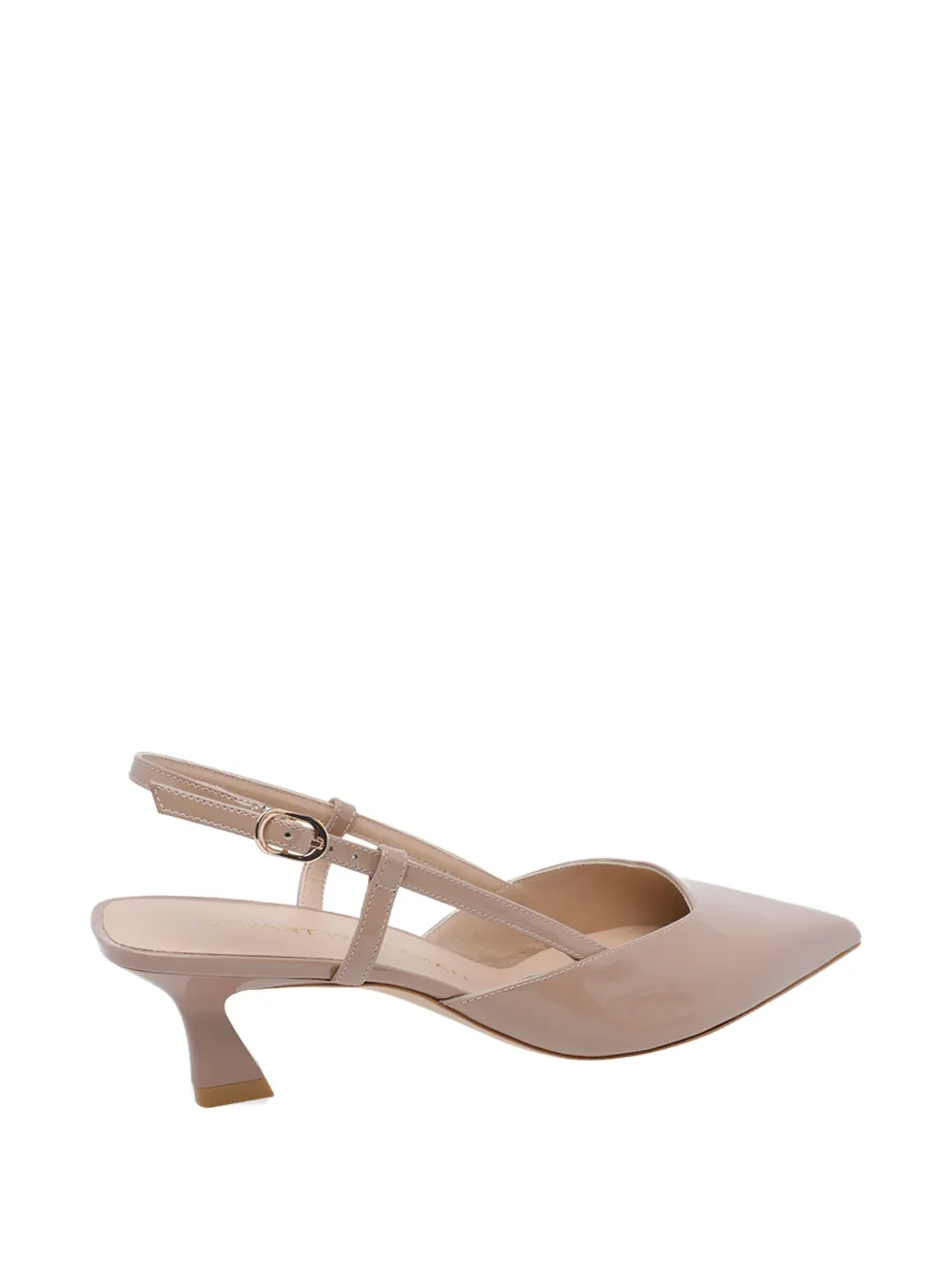 Stuart Weitzman Vinnie 50 leren pumps met gesp Beige