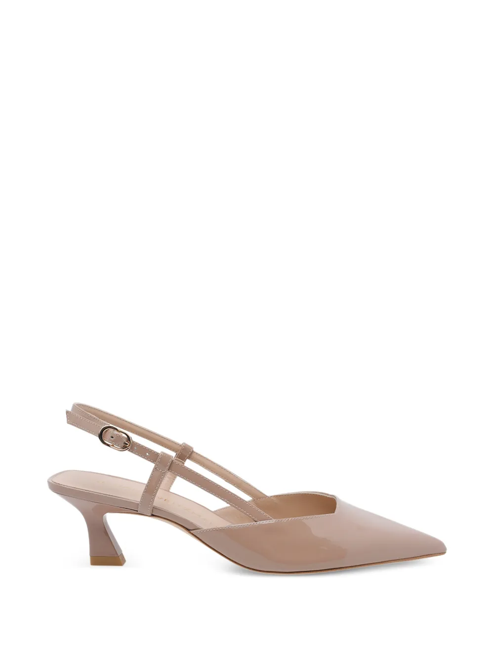 Stuart Weitzman Vinnie 50 leren pumps met gesp Beige