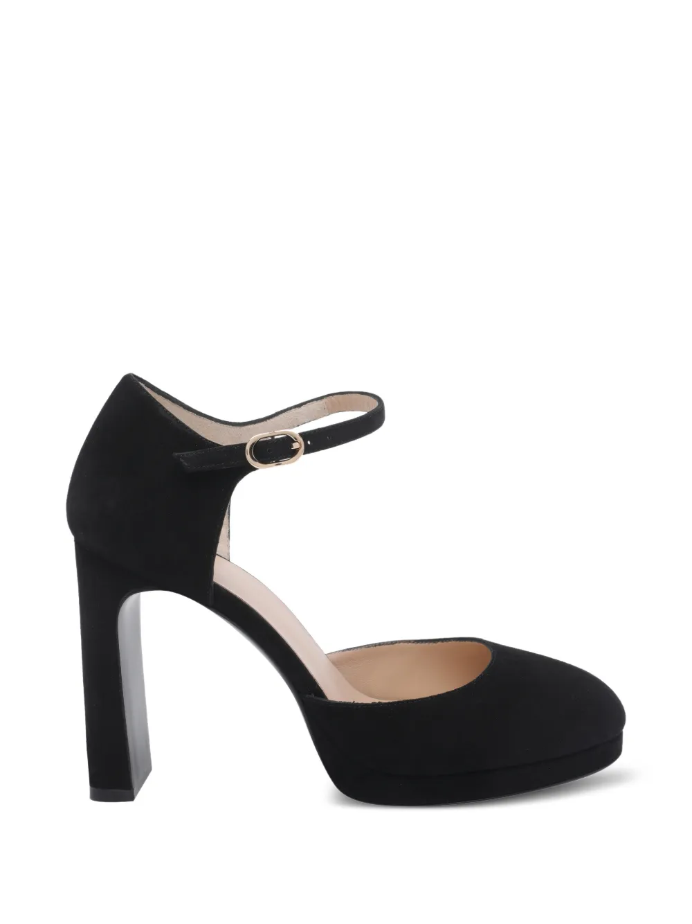 Stuart Weitzman Babette round toe buckle pumps - Nero