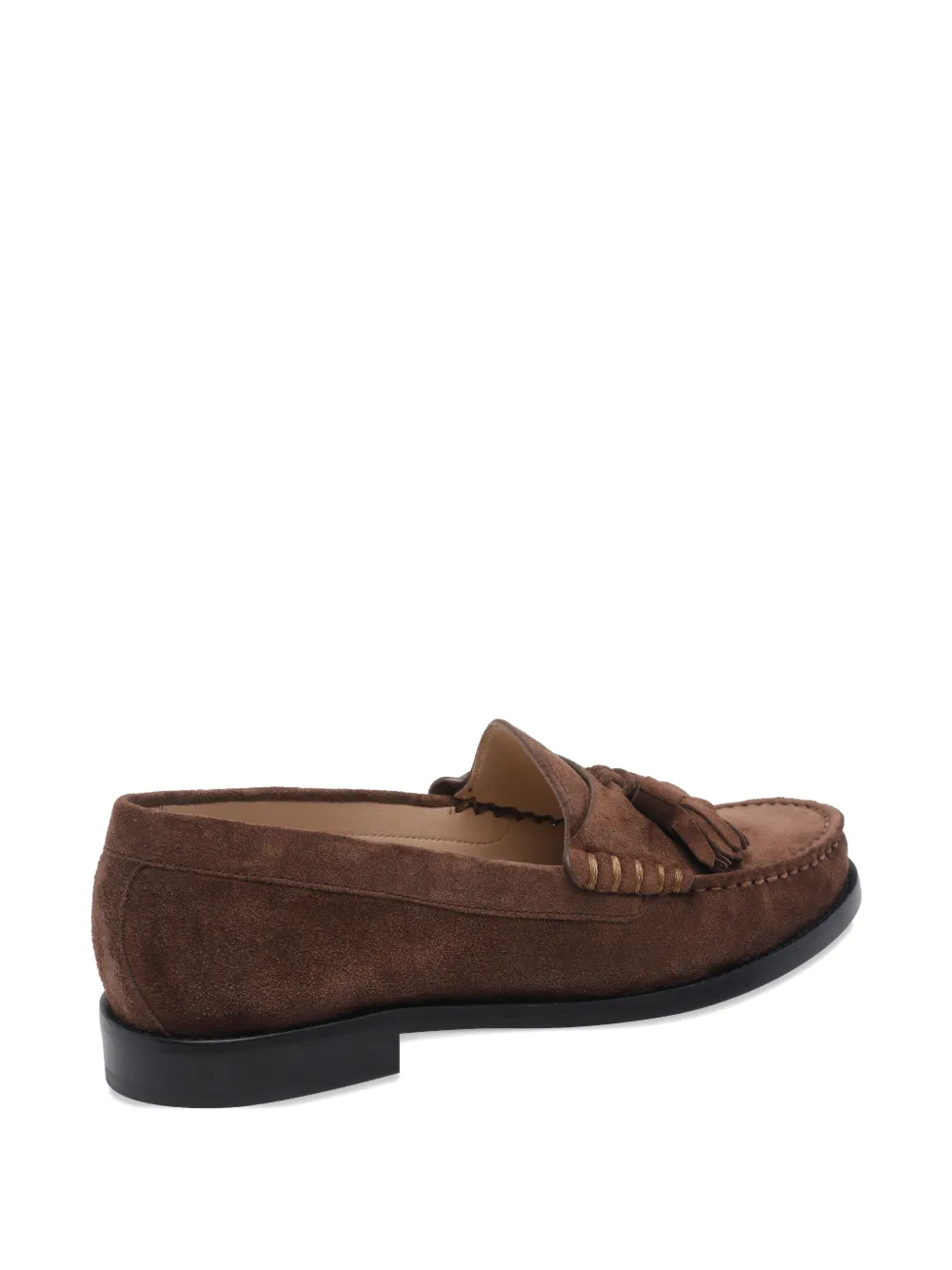 Stuart Weitzman Loafers met kwastje en ronde neus Bruin