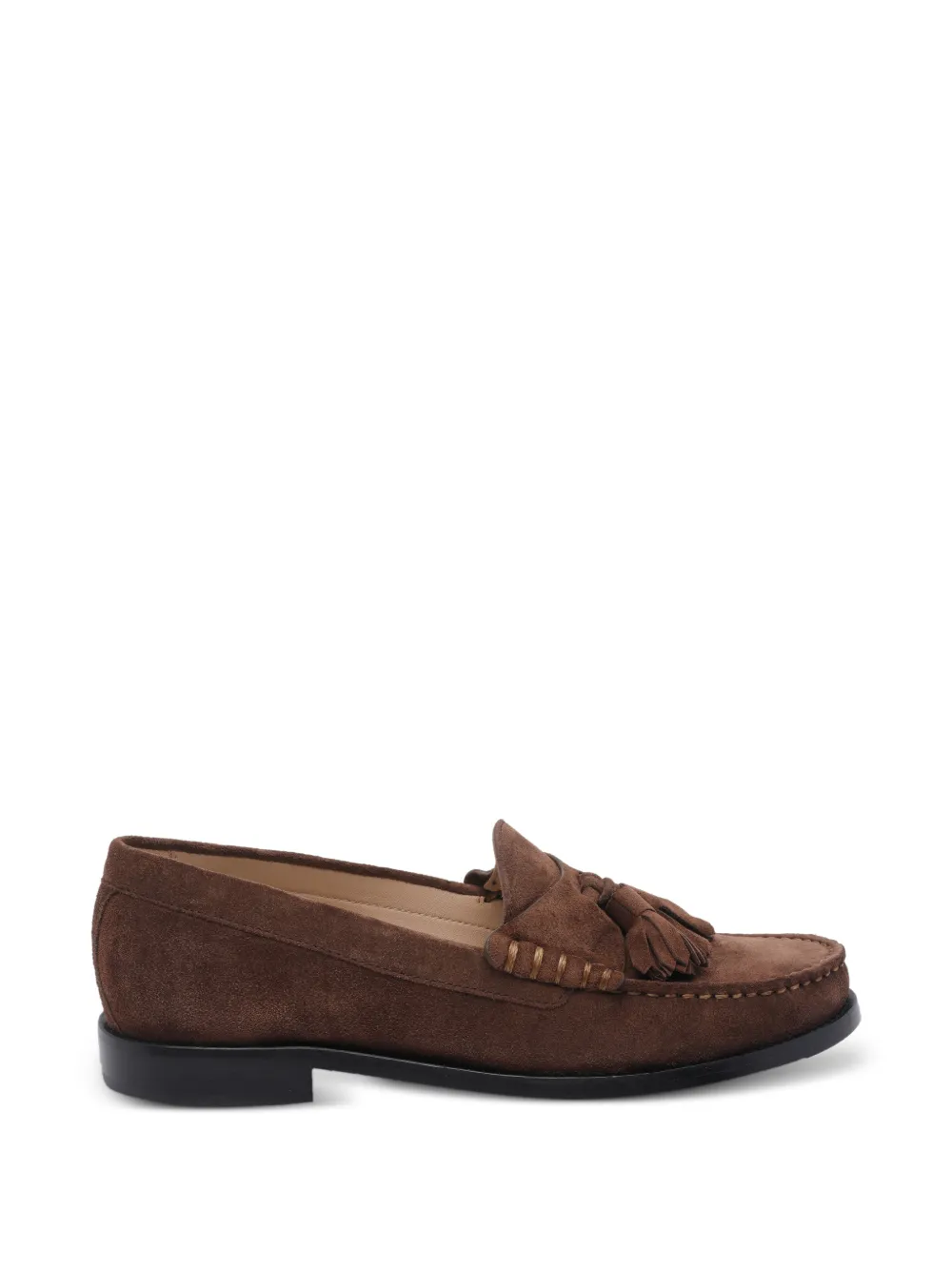 Stuart Weitzman tassel round toe loafers - Marrone