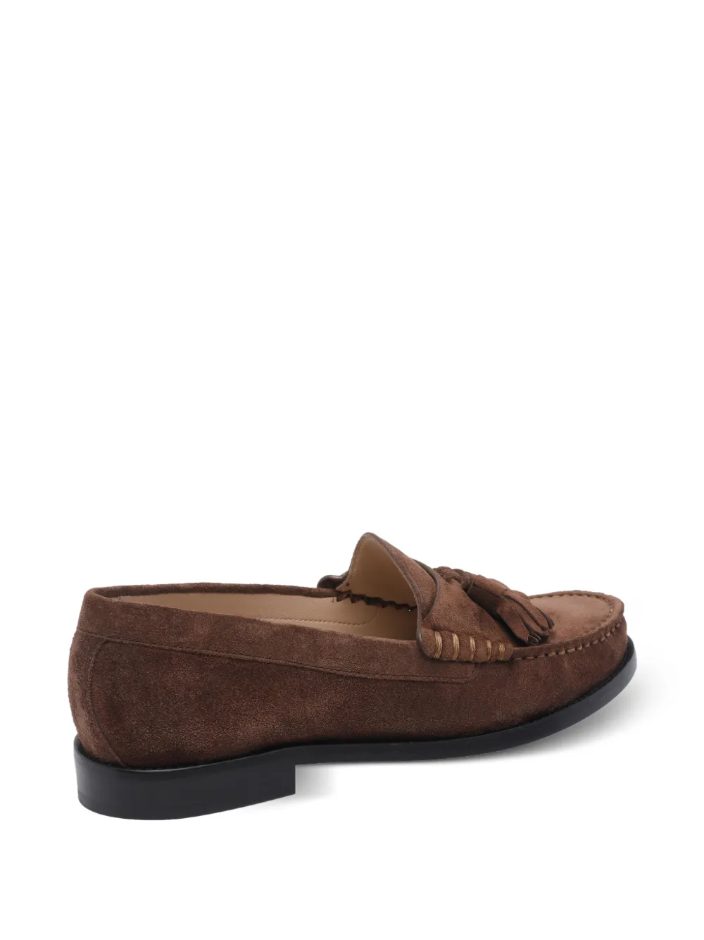  Stuart Weitzman Tassel Round Toe Loafers - Brown 