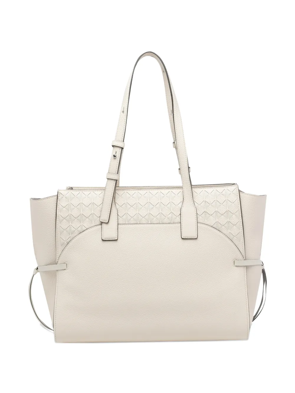  Serapian Maxi Maro Detachable Zipped Pouch Tote Bag - Neutrals 