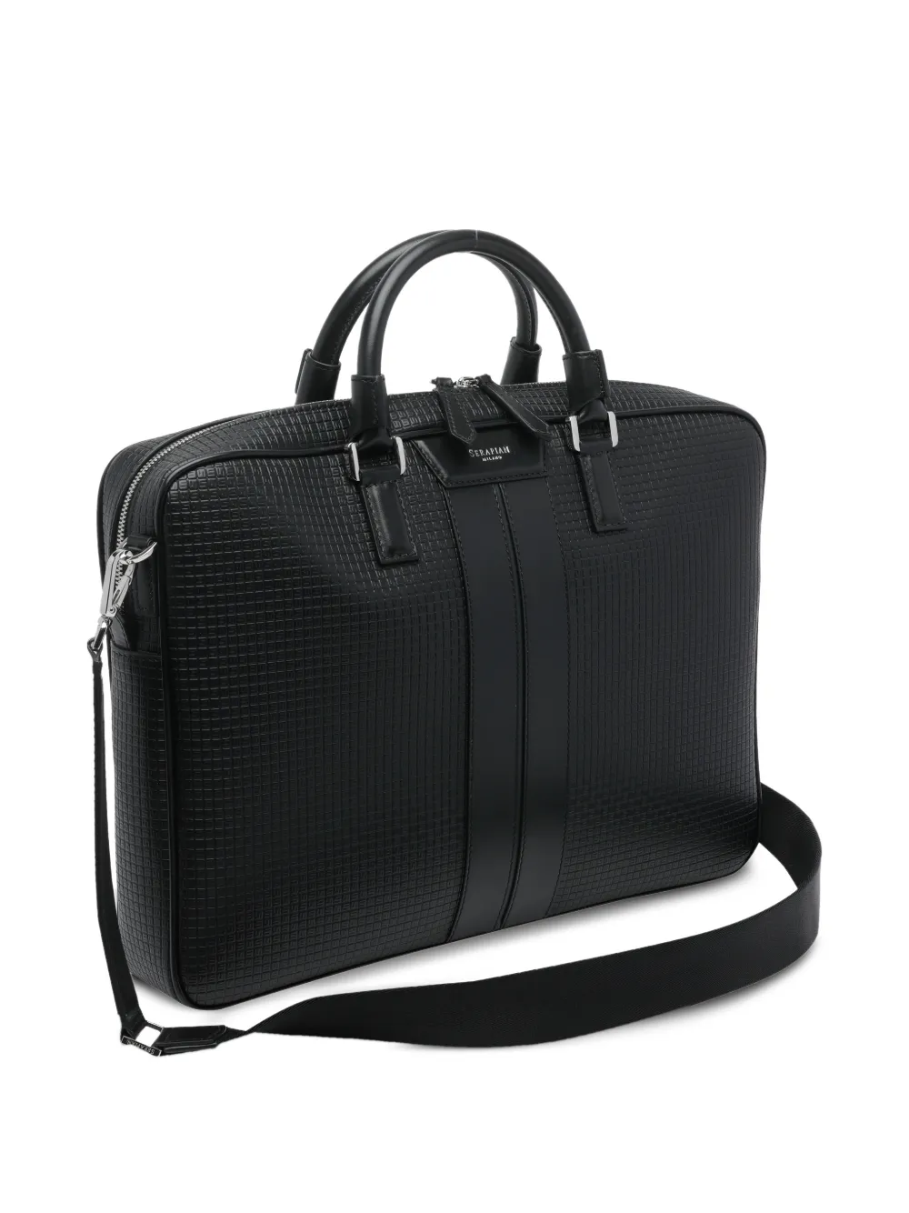  Serapian Stepan Slim Briefcase - Black 