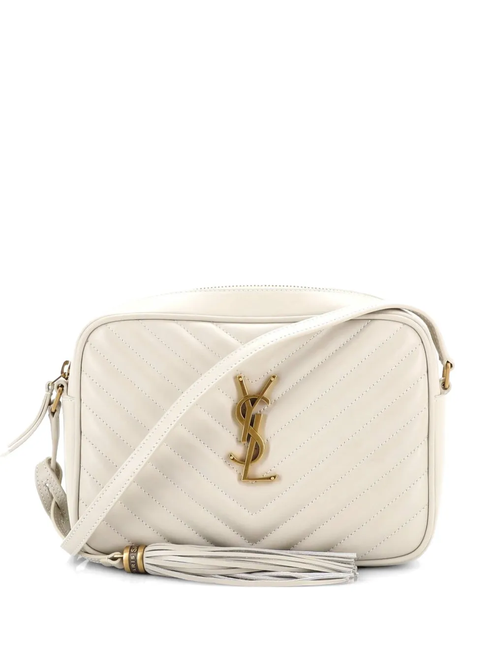 Saint Laurent Pre-Owned Lou Camera Bag Matelasse Chevron Leather Small crossbody bag - Nude