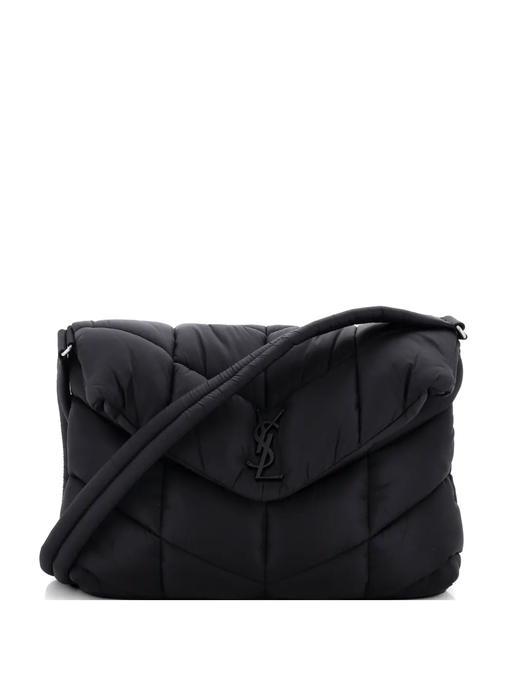 Saint Laurent Pre-Owned Loulou Puffer Messenger Bag Quilted Econyl shoulder bag - Nero